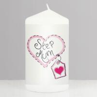 Step Mum Heart Stitch Pillar Candle Extra Image 1 Preview